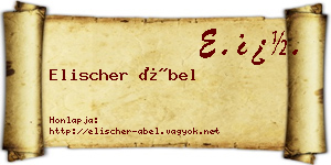 Elischer Ábel névjegykártya